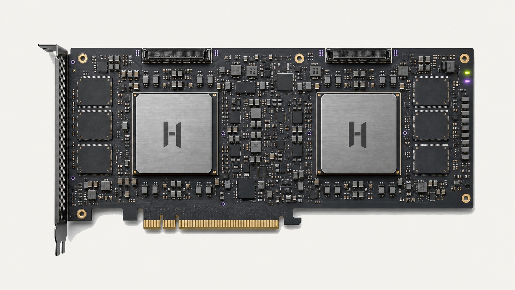 NOVA N200 双芯片 PCIe AI 加速卡概念图